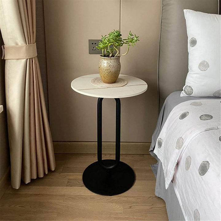 Alhome Side Table 55 x 35 cm - Black and White - AL-139 - Zrafh.com - Your Destination for Baby & Mother Needs in Saudi Arabia