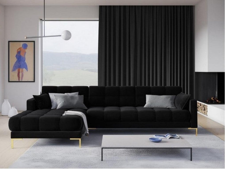 Alhome Corner sofa, size 85 x 180 x 85 x 250 cm - black - AL-173 - Zrafh.com - Your Destination for Baby & Mother Needs in Saudi Arabia