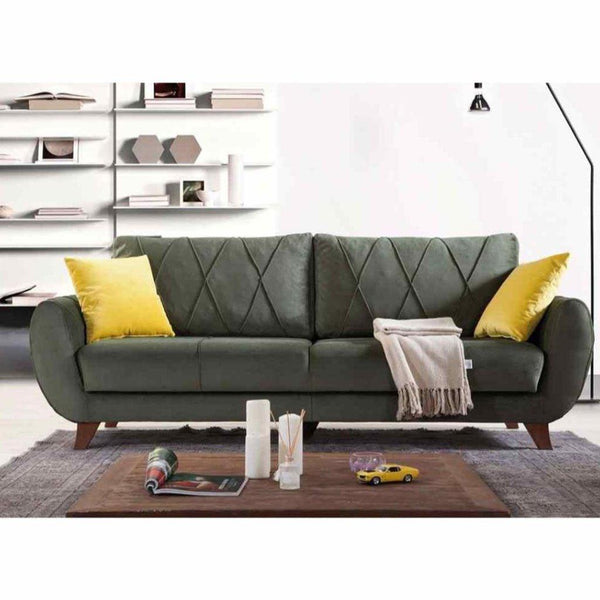 Alhome Sofa - 185x80x80 cm - Green - AL-204 - Zrafh.com - Your Destination for Baby & Mother Needs in Saudi Arabia