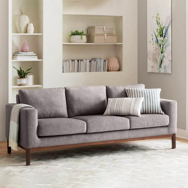 Alhome3-seater sofa made of polyester and Swedish wood - gray - AL-183 - Zrafh.com - Your Destination for Baby & Mother Needs in Saudi Arabia