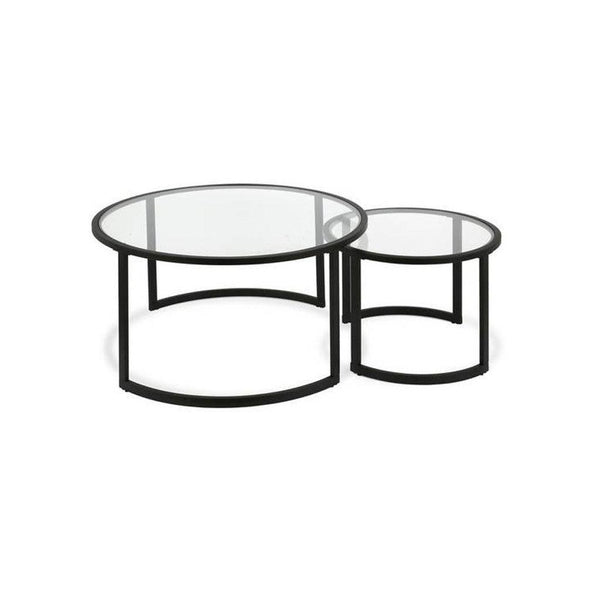 Alhome Center Table Set 2 Pieces - Black - AL-252 - Zrafh.com - Your Destination for Baby & Mother Needs in Saudi Arabia