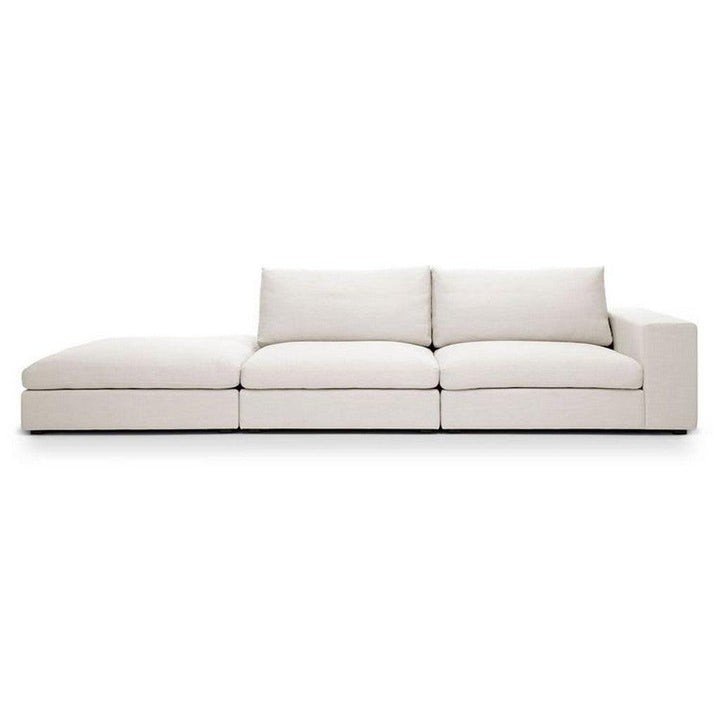 Alhome Four-seater sofa - 250x80x90 cm - beige - AL-199 - Zrafh.com - Your Destination for Baby & Mother Needs in Saudi Arabia