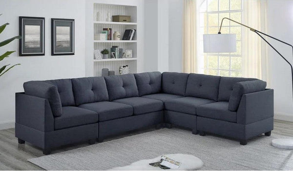 Alhome Corner sofa, size 300 x 220 x 90 x 85 cm - gray - AL-179 - Zrafh.com - Your Destination for Baby & Mother Needs in Saudi Arabia