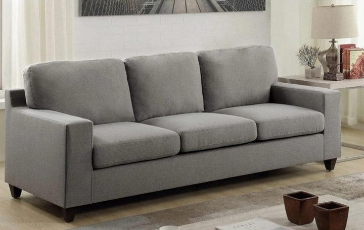 Alhome3-seater sofa made of linen and Swedish wood - gray - AL-291 - Zrafh.com - Your Destination for Baby & Mother Needs in Saudi Arabia