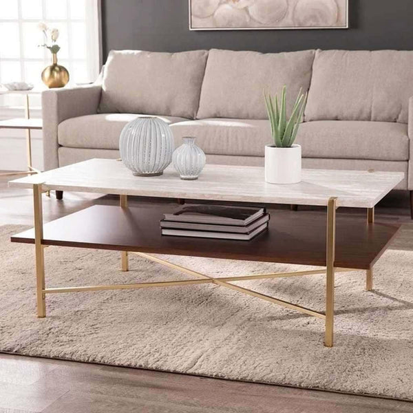 Alhome coffee table, 110x60x45 cm, multi-colored - AL-285 - Zrafh.com - Your Destination for Baby & Mother Needs in Saudi Arabia