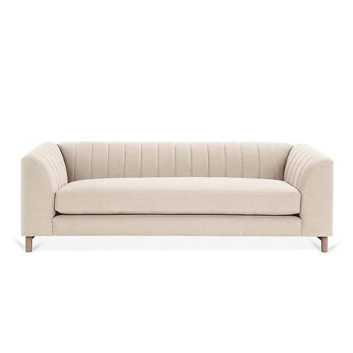 AlhomeThree-seater sofa made of velvet and Swedish wood - beige - AL-295 - Zrafh.com - Your Destination for Baby & Mother Needs in Saudi Arabia