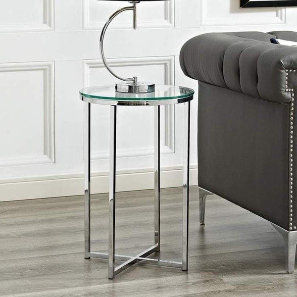 Alhome side table, size 40 x 60 cm - silver - AL-363 - Zrafh.com - Your Destination for Baby & Mother Needs in Saudi Arabia