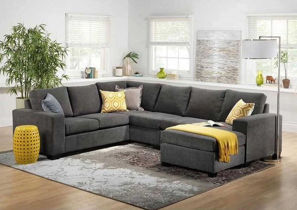 Alhome sofa 150 x 310 x 200 x 80 cm - grey - AL-390 - Zrafh.com - Your Destination for Baby & Mother Needs in Saudi Arabia