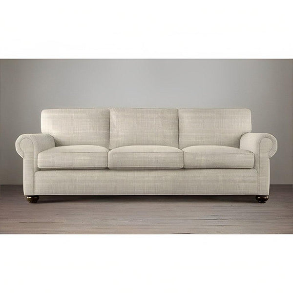 AlhomeThree-Seater Linen Sofa - Beige - AL-396 - Zrafh.com - Your Destination for Baby & Mother Needs in Saudi Arabia