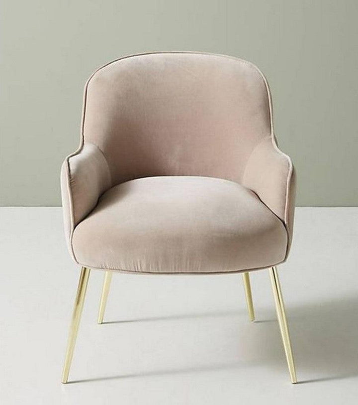 Alhome side chair made of Swedish wood and linen - beige - AL-433 - Zrafh.com - Your Destination for Baby & Mother Needs in Saudi Arabia