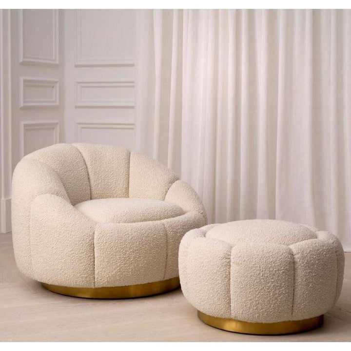 Alhome Side Chair Made of Suede and Buckle - Beige - AL-473 - Zrafh.com - Your Destination for Baby & Mother Needs in Saudi Arabia