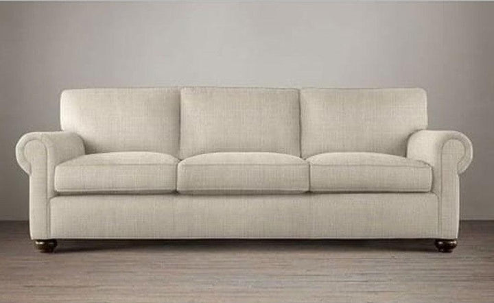 Alhome3-seater sofa made of linen and Swedish wood - beige - AL-458 - Zrafh.com - Your Destination for Baby & Mother Needs in Saudi Arabia