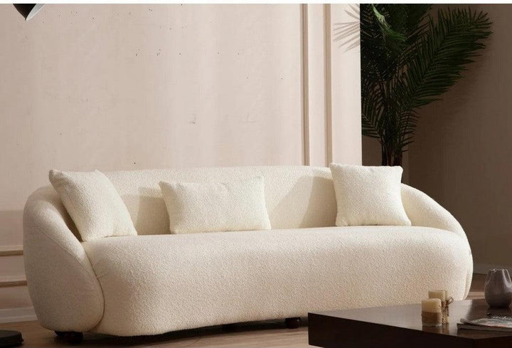 AlhomeTwo-seater sofa, size 85x85x180 cm - white - AL-450 - Zrafh.com - Your Destination for Baby & Mother Needs in Saudi Arabia