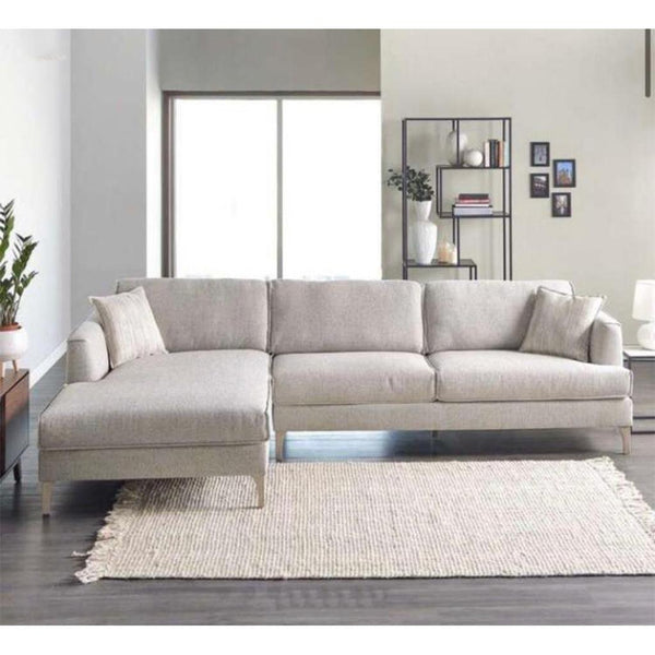 Alhome L-Shape Sofa 85x170x80x280 cm - Grey - Zrafh.com - Your Destination for Baby & Mother Needs in Saudi Arabia