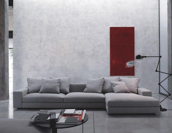 Alhome L-Shape Sofa 280x180x80 cm - Grey - Zrafh.com - Your Destination for Baby & Mother Needs in Saudi Arabia