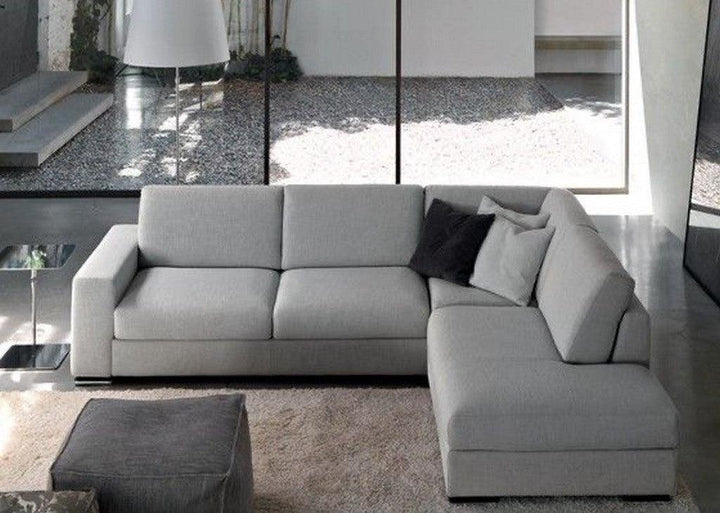 Alhome L Shape sofa 250x250x80x90 cm - Grey - - Zrafh.com - Your Destination for Baby & Mother Needs in Saudi Arabia