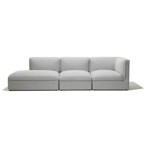 Alhome Swedish Wood and Linen 3 Seaters Sofa - Grey - AL-832 - Zrafh.com - Your Destination for Baby & Mother Needs in Saudi Arabia