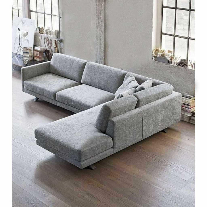 Alhome L-Shape Sofa 300x280x85x87 cm - Grey - Zrafh.com - Your Destination for Baby & Mother Needs in Saudi Arabia