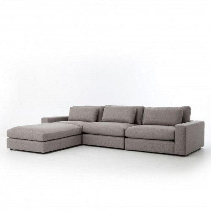 Alhome L Shape sofa 200x300x80x90 cm - Beige - - AL-966 - Zrafh.com - Your Destination for Baby & Mother Needs in Saudi Arabia