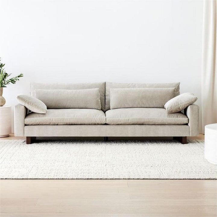 Alhome 2-Seater Sofa 210x89x80 cm - Beige - Zrafh.com - Your Destination for Baby & Mother Needs in Saudi Arabia