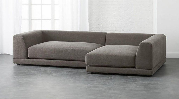 Alhome L-Shape Sofa 85x120x85x210 cm - Grey - Zrafh.com - Your Destination for Baby & Mother Needs in Saudi Arabia