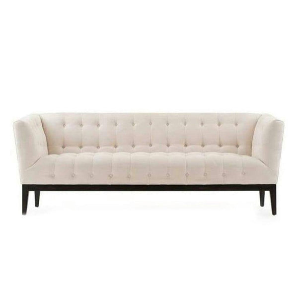 Alhome Velvet and Sweedish Wood 3 Seaters Sofa - White - AL-955 - Zrafh.com - Your Destination for Baby & Mother Needs in Saudi Arabia