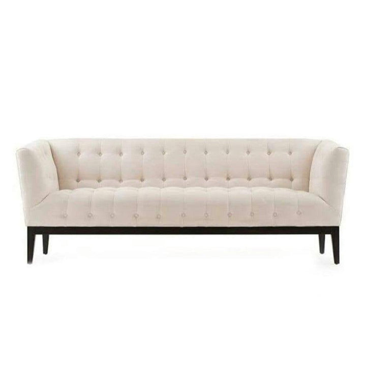 Alhome Velvet and Sweedish Wood 3 Seaters Sofa - White - AL-955 - Zrafh.com - Your Destination for Baby & Mother Needs in Saudi Arabia