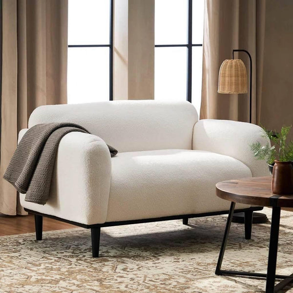 Alhome 2-Seater Sofa 180x85x85 cm - White - Zrafh.com - Your Destination for Baby & Mother Needs in Saudi Arabia