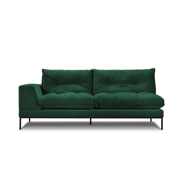 Alhome 2-Seater Sofa - Velvet - Green - 85x180x85 cm - Zrafh.com - Your Destination for Baby & Mother Needs in Saudi Arabia