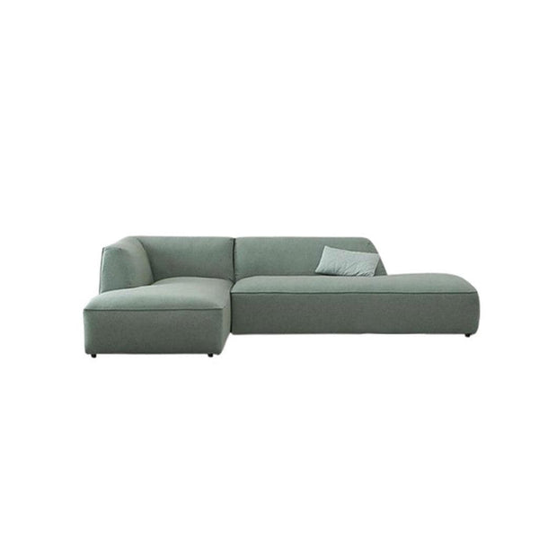 Alhome L-Shape Sofa 250x150x75x90 cm - Green - Zrafh.com - Your Destination for Baby & Mother Needs in Saudi Arabia