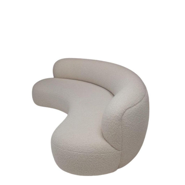 Alhome Swedish Wood and Boucle 3 Seaters Sofa - White - AL-1419 - Zrafh.com - Your Destination for Baby & Mother Needs in Saudi Arabia