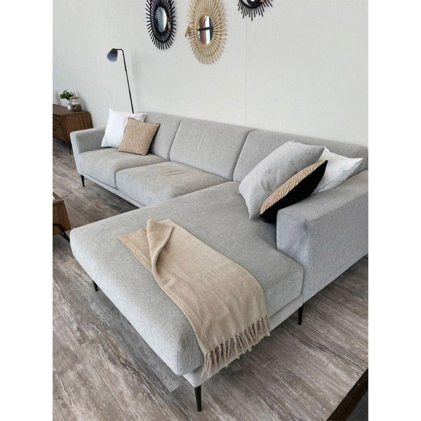 Alhome L-Shape Sofa 270x160x85x85 cm - Grey - AL-1907 - Zrafh.com - Your Destination for Baby & Mother Needs in Saudi Arabia