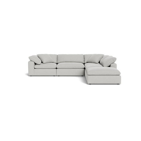 Alhome L-Shape Sofa 260x160x80x70 cm - Grey - AL-1936 - Zrafh.com - Your Destination for Baby & Mother Needs in Saudi Arabia