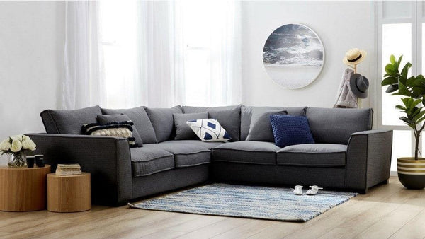 Alhome L-shape Sofa 260x260x95x90 - Grey - AL-1874 - Zrafh.com - Your Destination for Baby & Mother Needs in Saudi Arabia