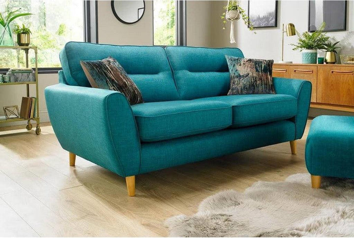 Alhome Swedish and Linen 3 Seaters Sofa - Blue - AL-2177 - Zrafh.com - Your Destination for Baby & Mother Needs in Saudi Arabia