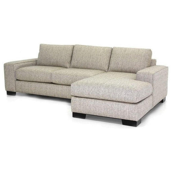 Alhome L-Shape sofa 250x170x85x90 cm - Beige - Zrafh.com - Your Destination for Baby & Mother Needs in Saudi Arabia