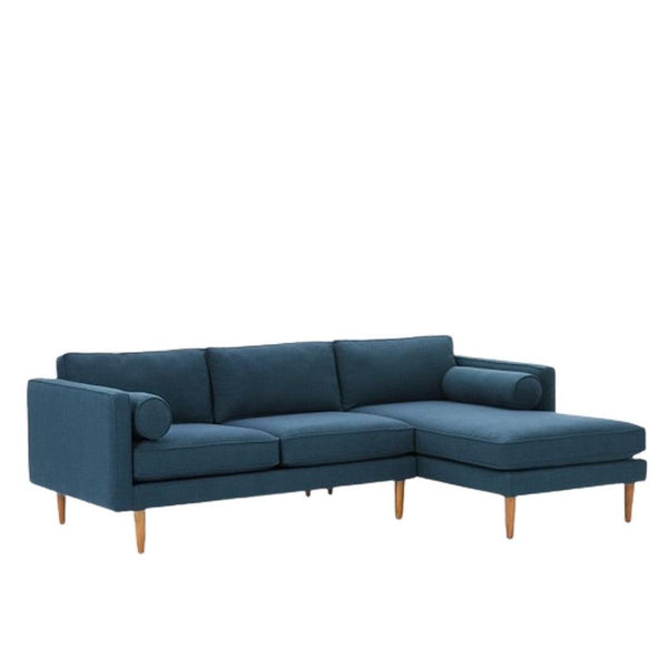 Alhome L Shape sofa 180x300x80x90 cm - Blue - - Zrafh.com - Your Destination for Baby & Mother Needs in Saudi Arabia