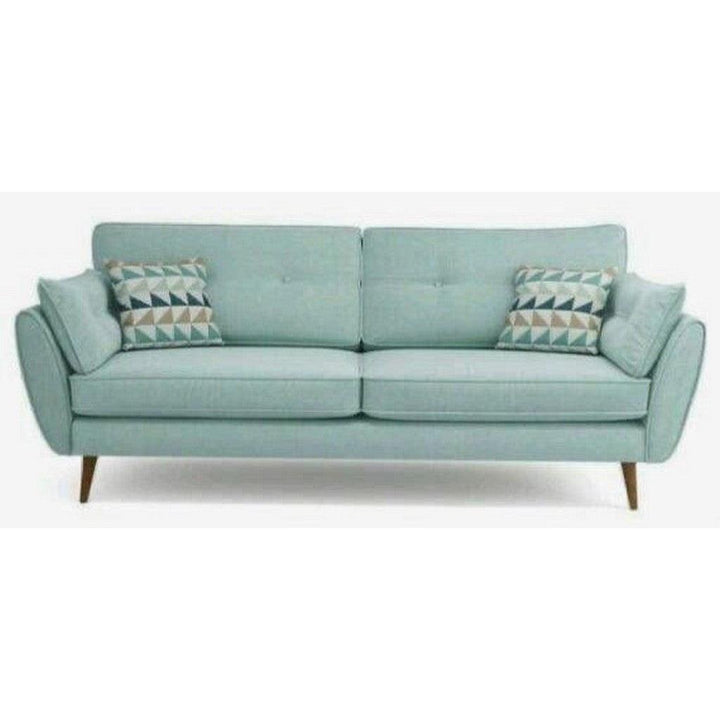 Alhome Chanille and Swedish Wood 3 Seaters Sofa - Green - Zrafh.com - Your Destination for Baby & Mother Needs in Saudi Arabia