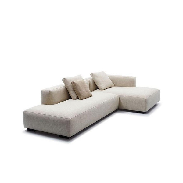 Alhome L Shape sofa 140x300x80x90 cm - Beige - - Zrafh.com - Your Destination for Baby & Mother Needs in Saudi Arabia