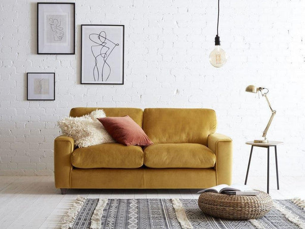 Alhome Sofa 85x180x85 cm - Yellow - Zrafh.com - Your Destination for Baby & Mother Needs in Saudi Arabia