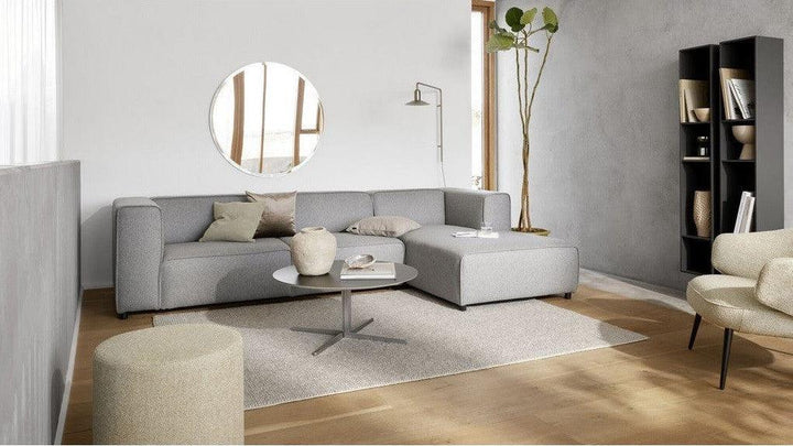 Alhome L-Shape Sofa 85x90x280x200 cm - Grey - Zrafh.com - Your Destination for Baby & Mother Needs in Saudi Arabia