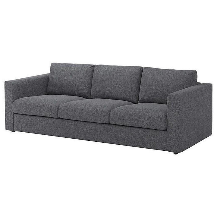 Alhome Swedish Wood and Linen 3 Seaters Sofa - Grey - AL-638 - Zrafh.com - Your Destination for Baby & Mother Needs in Saudi Arabia