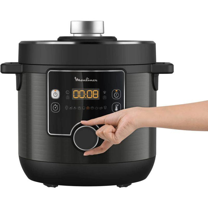 Moulinex Turbo Cuisine Electrical Pressure Cooker - 7.5 Liter -1200 Watts - Black - Ce777827 - ZRAFH