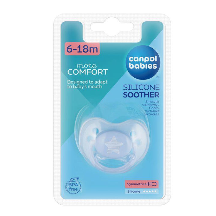 Canpol Symmetric Silicone Soother 6 - 18 M - 1 Pieces - Pastelove - ZRAFH