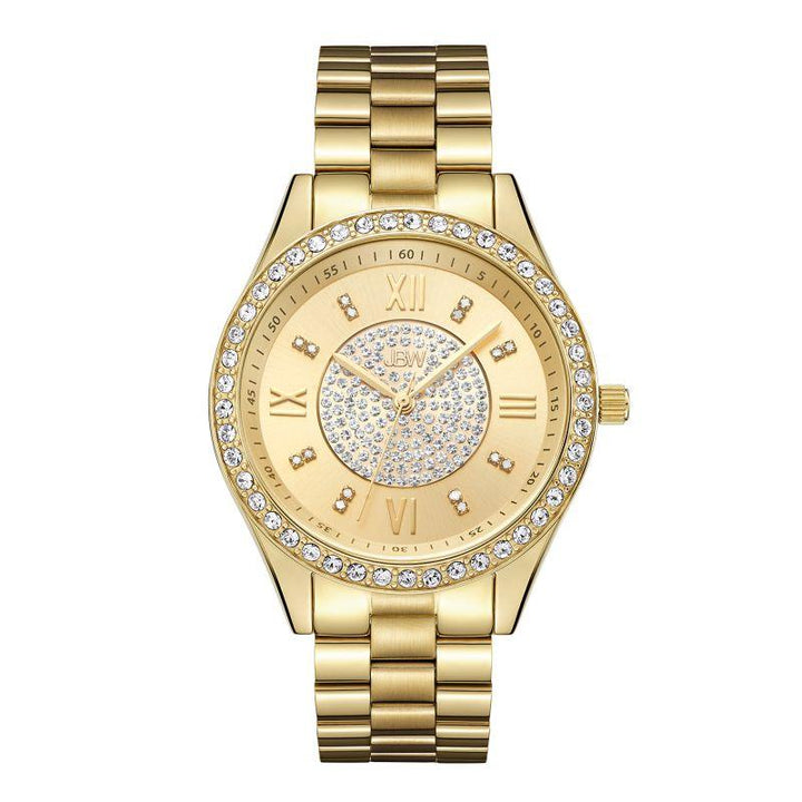 JBW Women's Mondrian Stainless Steel Watch 0.16 ctw Diamond - Gold - J6303 - Zrafh.com - Your Destination for Baby & Mother Needs in Saudi Arabia