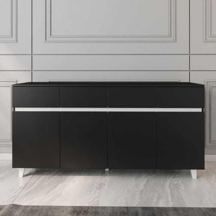 Black and White Console Storage Unit By Alhome - Zrafh.com - Your Destination for Baby & Mother Needs in Saudi Arabia