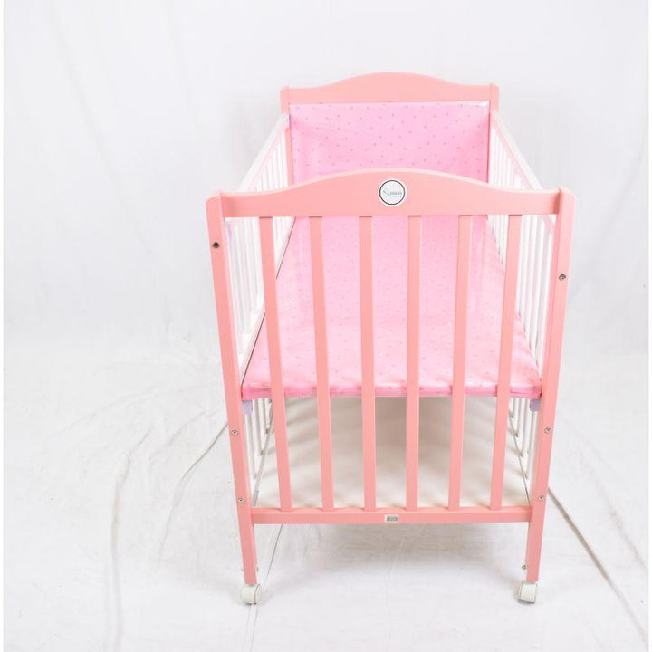 Amla Wooden Baby Crib Pink MC80-LG - ZRAFH