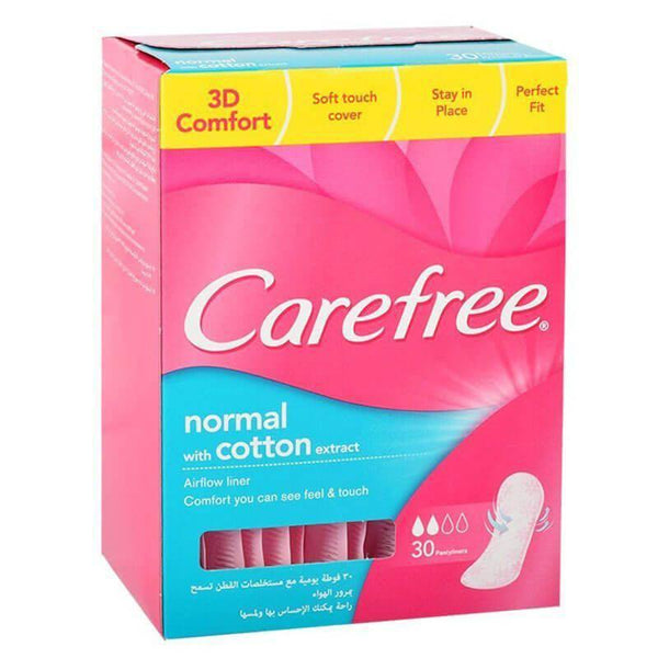 Carefree Normal Panty Liners With Cotton Extract - 30 Pieces - ZRAFH
