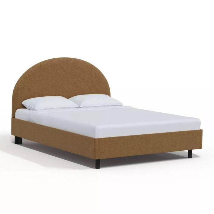 Brown Chanel Luxury: Swedish Wood Super King Bed (200x200x140) by Alhome - Zrafh.com - Your Destination for Baby & Mother Needs in Saudi Arabia