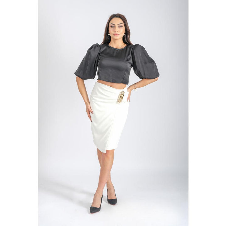 Londonella Women's Short Blouse With Puff-Sleeves Design - 100220 - Zrafh.com - Your Destination for Baby & Mother Needs in Saudi Arabia